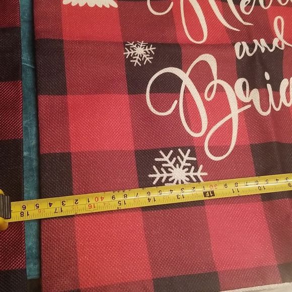 Buffalo Plaid Christmas Pillow Covers Set of 2 "This is Us" & "Merry & Bright" - Picture 8 of 11
